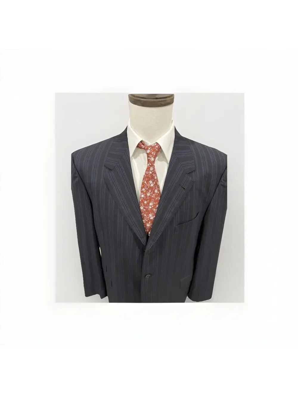 FLAWLESS PAUL SMITH LONDON MENS BLAZER 44R BLUE W PINSTRIPES MADE IN ITALY VGC